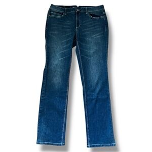 Tribal Denim Celine Size 10 Women’s High Rise Straight Leg‎ Stretch Blue Jeans